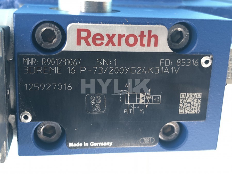 Rexroth力士乐 比例减压阀 R901231067 3DREME16P-7X/200YG24K31A1V Rexroth力士乐 比例减压阀 R901231067 3DREME16P-7X/200YG24K31A1V